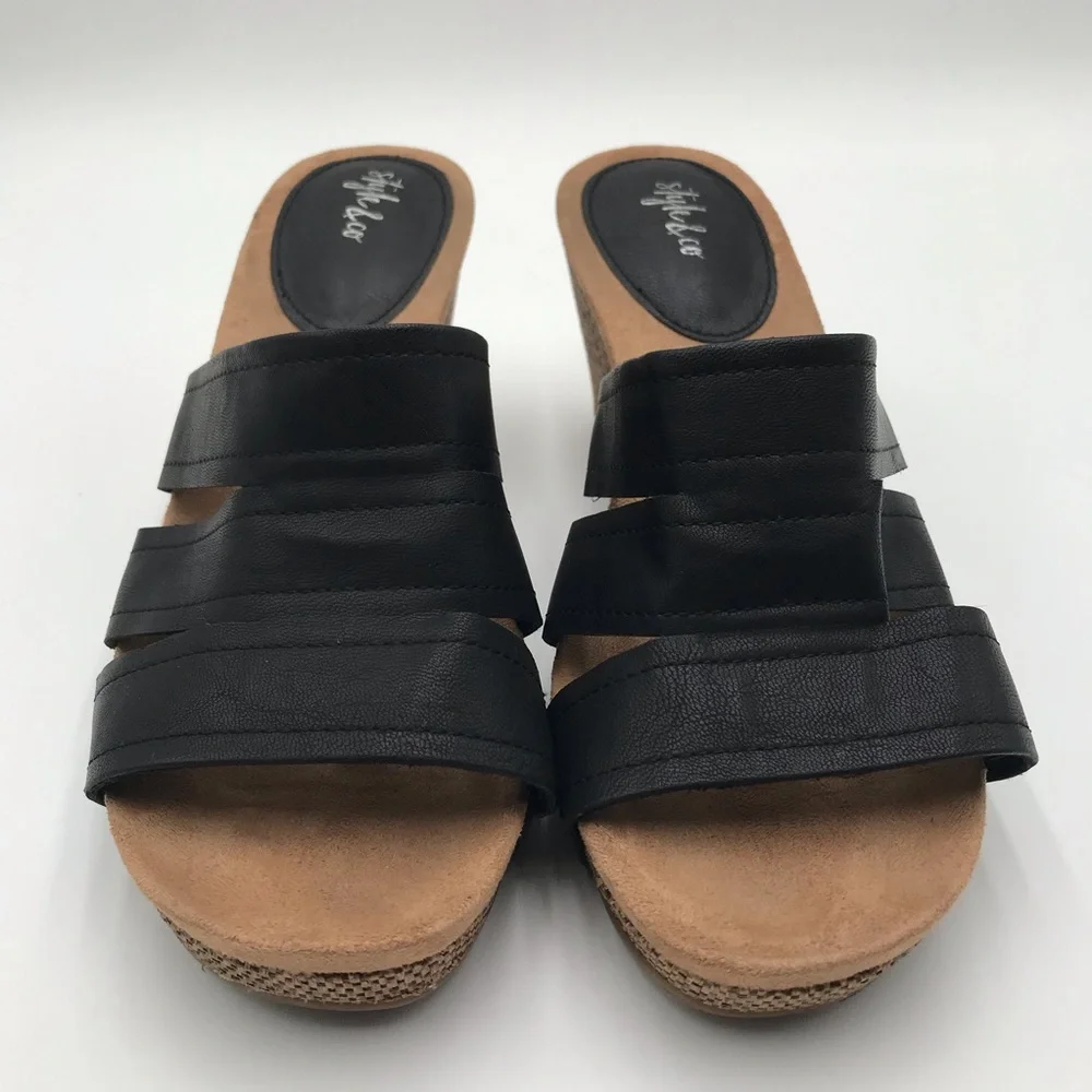 Women’s Style & Co Wedge Slide Sandals - Comfort Casual